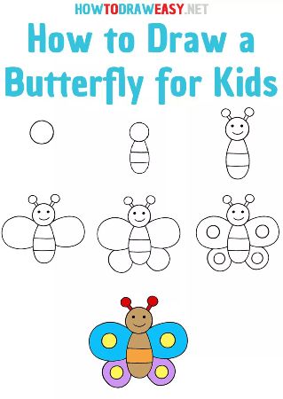 Cute Butterfly Drawing Tutorial