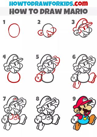 Cute Mario Drawing