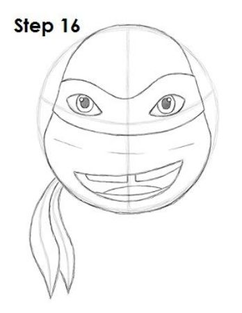 ninja turtle face drawing