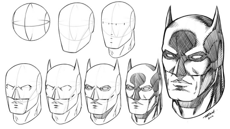 2 Ways to Draw Batman for Beginners How to Draw Batmans Head and Full  Body  Improveyourdrawingscom  Batman drawing Batman drawing easy Batman  art drawing