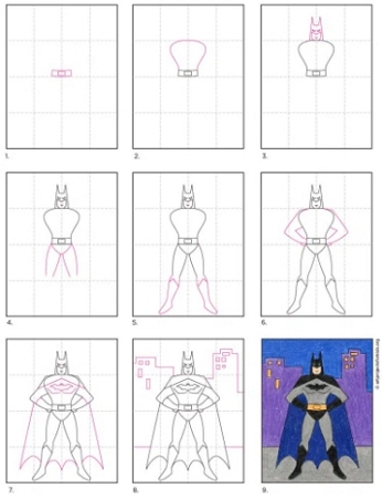 22 Easy Batman Drawings for Aspiring Sidekicks - Cool Kids Crafts