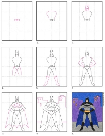 How to Draw Chibi Batman - DrawingNow