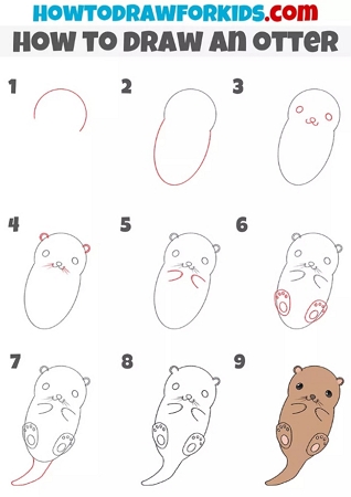 20 Otterly Cute and Easy Otter Drawings - Cool Kids Crafts