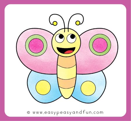 simple cartoon butterfly