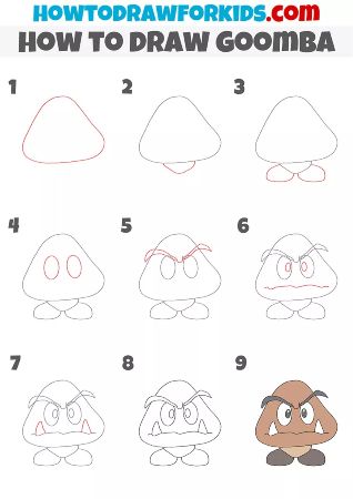 How to Draw Goomba