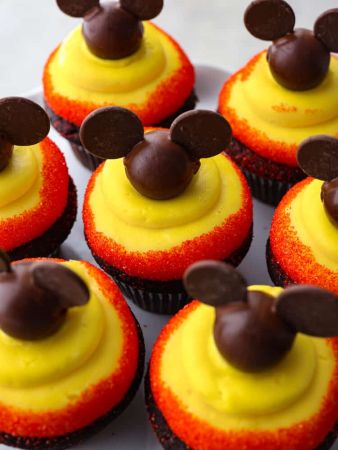 Mickey Mouse Truffle Cupcakes