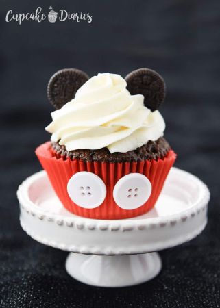 Mickey Mouse with Buttons Cupcake