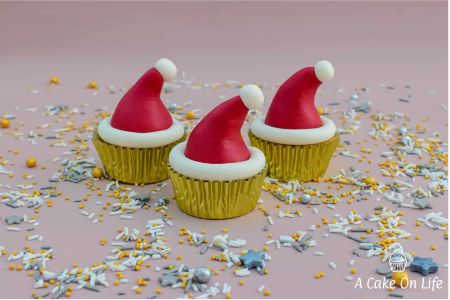 Mini Santa Hat Cupcake