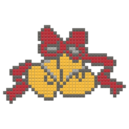 Handmade Small Perler Bead Art - Flareon - Cute Pokemon Perler