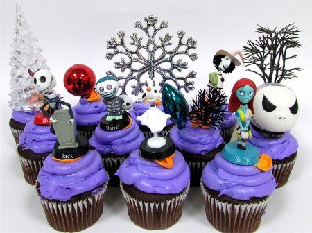 Purple Nightmare Before Christmas Cupcakes
