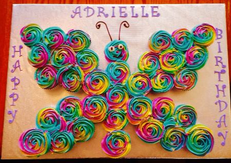 Rainbow Butterfly Cupcakes