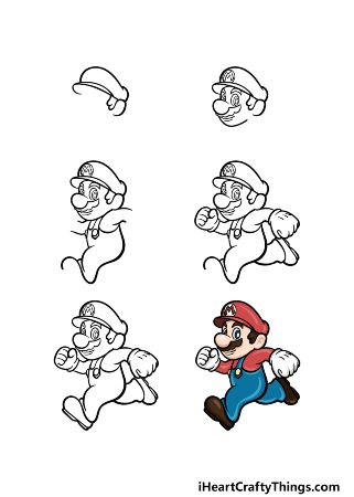 Running Mario Drawing