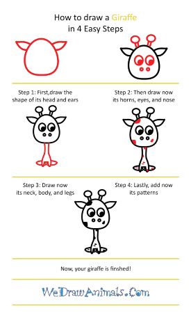 4-Step Giraffe Drawing