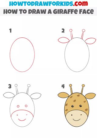 how to draw a giraffe for kids