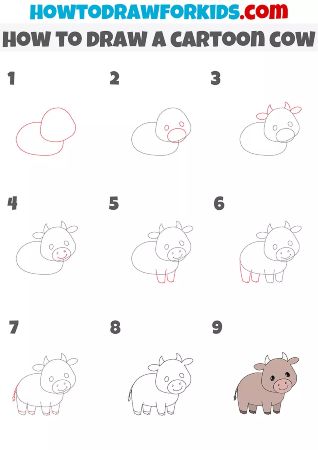 HOW TO DRAW A COW EASY STEP BY STEP - YouTube-saigonsouth.com.vn