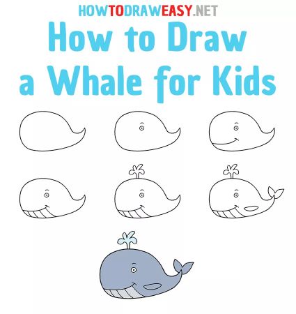 Cool Whale Drawing