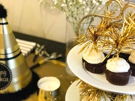Cupcakes with Gold Bling