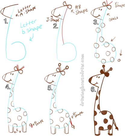 Cute Giraffe Drawing Tutorial