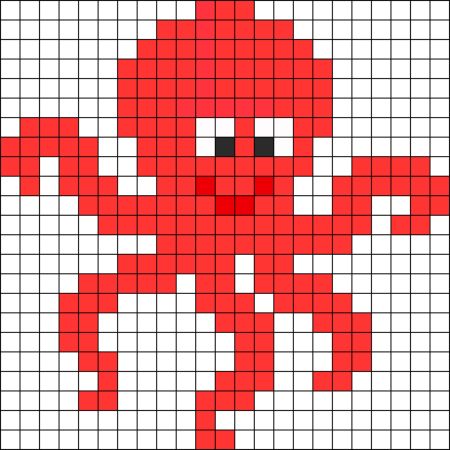 Cute Octopus Perler Bead Pattern