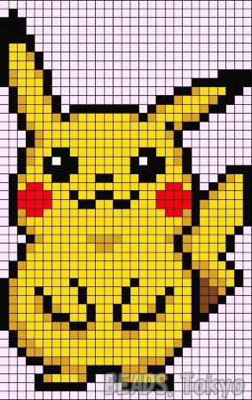 Cute Pikachu Perler Bead Pattern