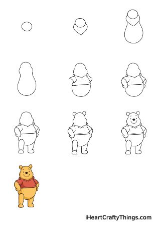 how to draw baby winnie the pooh face