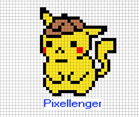 Detective Pikachu Perler Pattern