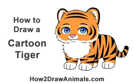 19 Easy Tiger Drawings for Apex Predators - Cool Kids Crafts