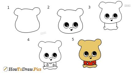 How To Draw Cartoon Pooh