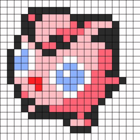 Jigglypuff Perler Bead Pattern