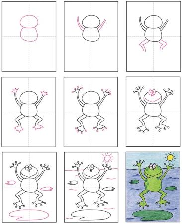 Easy Frog Drawing for beginners #frog #Drawing #easydrawing #apdrawing #art  #pencil #marker #tutorial | Instagram