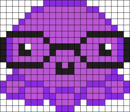 Nerdy Octopus Perler Bead Pattern