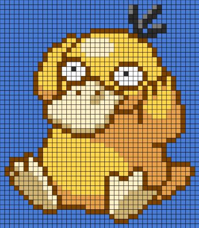 Psyduck Perler Bead Pattern