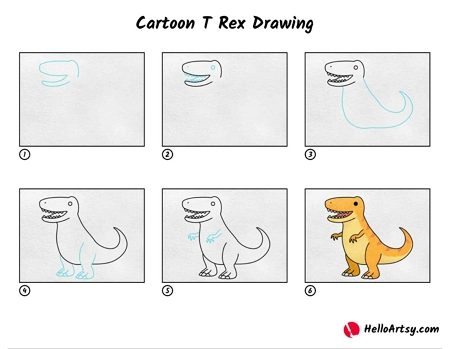 Simple Dinosaur Drawings 1