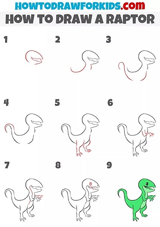 Learn How to Draw a Dinosaur - Easy Tutorial - Kids Art & Craft