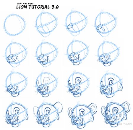 How To Draw Simba Lion King Step by Step Drawing Guide by Dawn   DragoArt