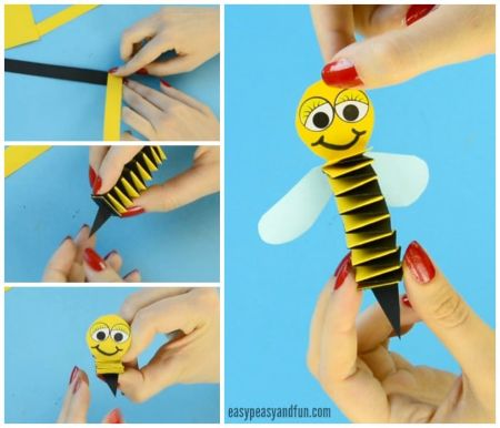 Accordion Paper Bee Craft