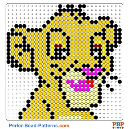 Baby Simba Perler Bead Pattern