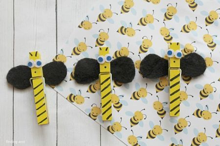 Bee Clothespins Craft
