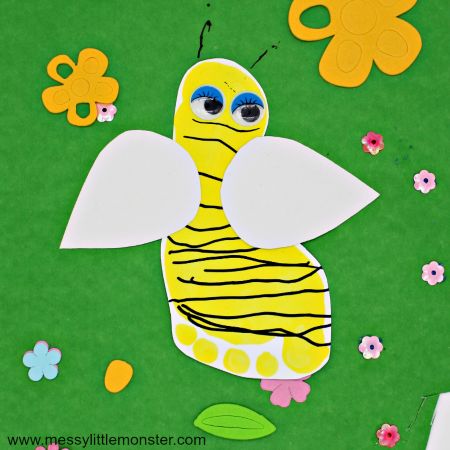 Bumble Bee Footprint Craft