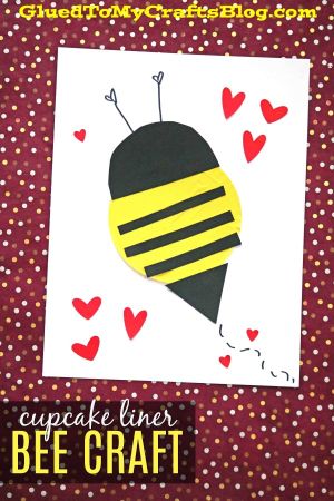 Cupcake Liner Bees Craft