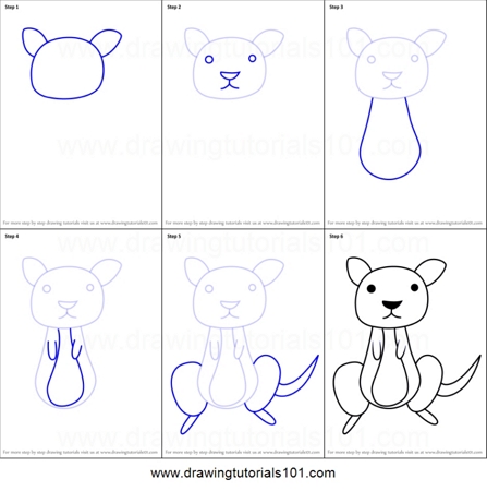 19 Cute and Easy Kangaroo Drawings - Cool Kids Crafts