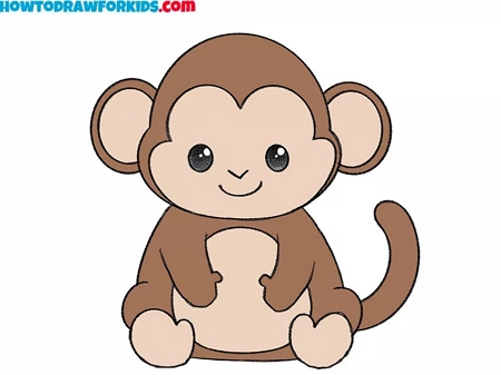 chimpanzee drawing for kids