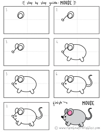 19 Simple and Easy Mouse Drawings - Cool Kids Crafts