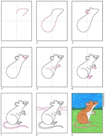 19 Simple and Easy Mouse Drawings - Cool Kids Crafts