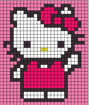 Hello Kitty Perler Bead Pattern