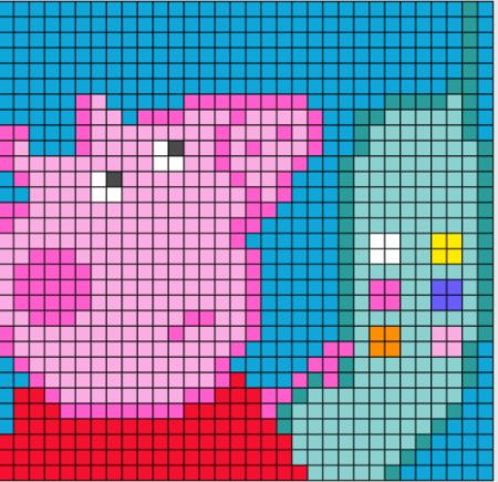 Peppa pig Perler BeadPattern