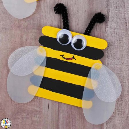 Popsicle Stick Bee Craft