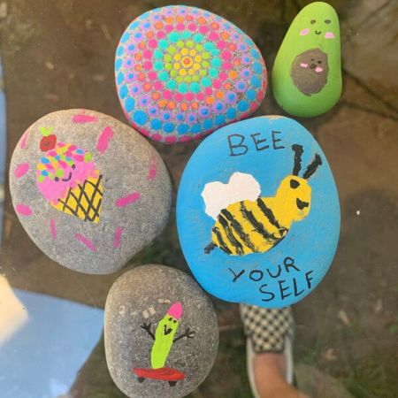 Bee Yourself Rock Art