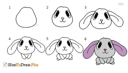 Big-Eared Bunny Drawing