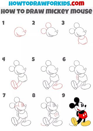 Classic Mickey Mouse Drawing